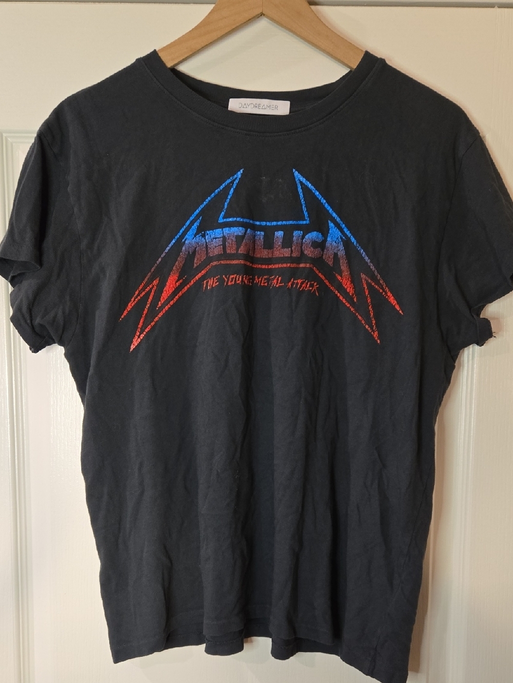 Daydreamer Black Metallica Gradient Logo Tee